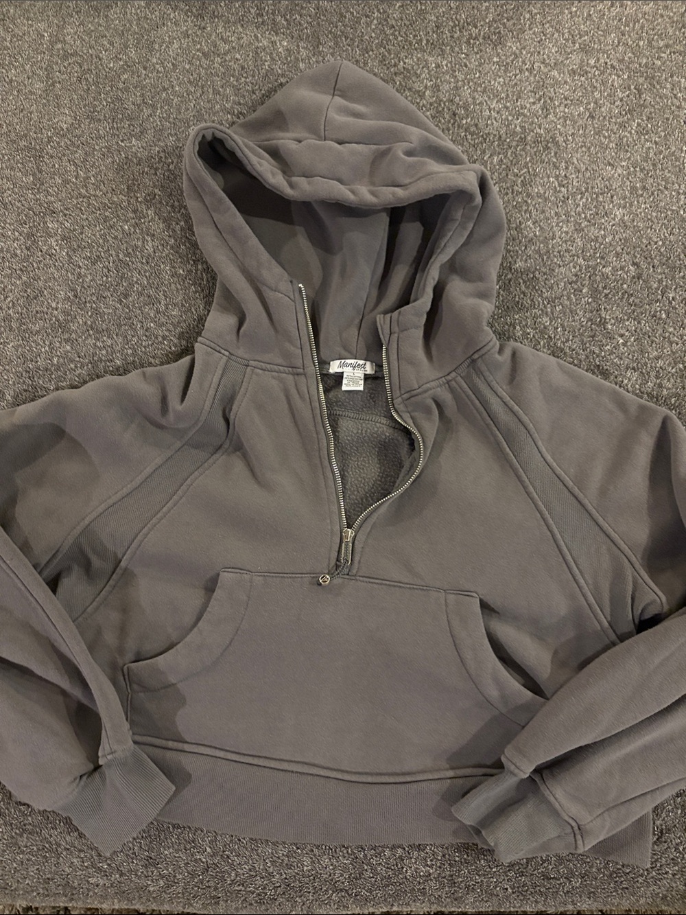 Manifest Offline Hooded Half-Zip Sweater - Charcoal
